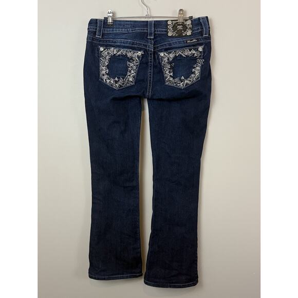 Miss Me Easy Boot Cut Western Bling Jeans Womens Size 27 Rodeo Mid Rise - Picture 5 of 16